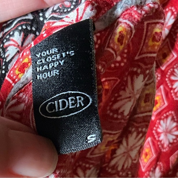 Cider wide leg pants geometric print high waist palazzo Small - Picture 5 of 5